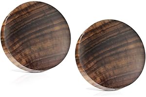 Pierced Owl - Sono Wood Saddle Fit Solid Organic Ear Plug Gauges, Sold as a Pair, Wood, no gemstone