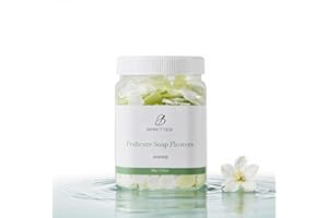 BPrettier Pedicure Soap Flowers Foot Soak Petals Sheet for Softens Dead Skin Moisturizing Relaxing Spa Feet Birthday Pedi Nail Party (Jasmine)