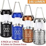 [1 Pack and 4 Pack] GoldArmour LED Camping Lantern Flashlights For Backpacking & Camping Equipment Lights - Best Gift Ideas (AA Batteries Included)