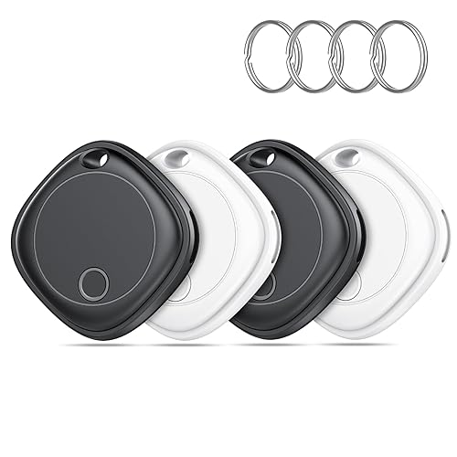 Air Tracker Tag Bluetooth Item Finder - 4 Pack,Key Finder Locator Compatible with Apple Find My (iOS Only), IP67 Waterproof, Replaceable Battery,Tracking Tag for Keys, Suitcase, Bag, Wallet