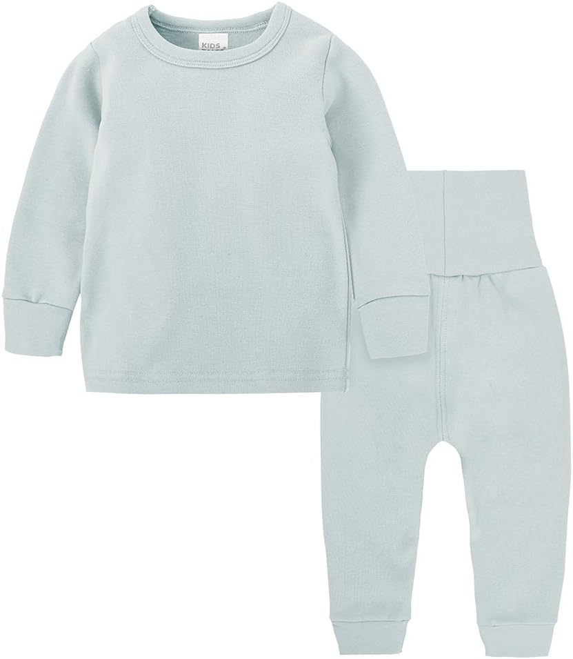 Kids Tales Little Boys&Girls 2 Piece Solid Pajama Set Cotton 3M-14Years
