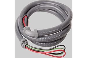 Diversitech 6-12-6NM Number-6 Non Metallic Conduit Whip, 1/2" x 6' AWG 10 THHN