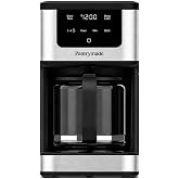 Pantrymade 14-Cup Programmable Drip Coffee Maker with Glass Carafe, Black | Brew up to 14 cups with programmable brewing, brew strength control, reusable filter, auto shut-off and 24-hour timer.