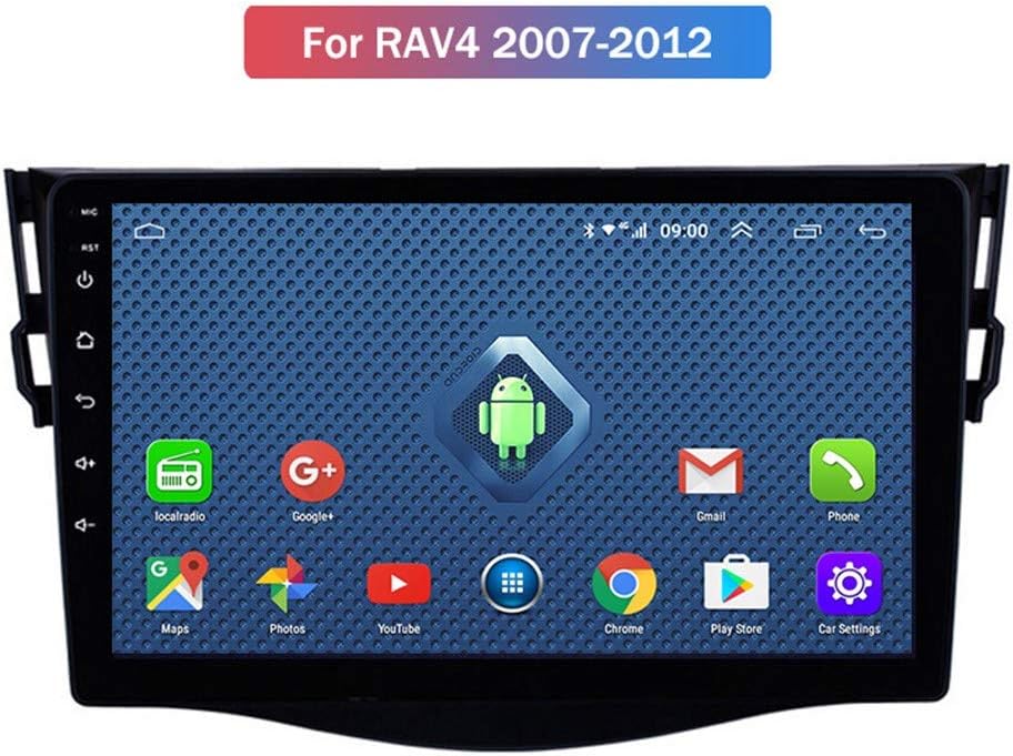 JIERTYU 4G Lte All Netcomm 9 Inch Android 8.0 Car GPS Navigation For Toyota RAV4 2007-2012 Stereo Audio Radio Video Bluetooth, Equipped With A 1.2 GHz Quad Core CPU