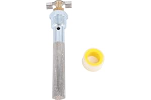 Gonetre RV Water Heater Anode Rod with Drain Valve 4.5 X 1/2in NPT Quick Drain Design Aluminum Magnesium Anode Rod Replacemen