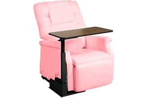 HEALTHLINE Home Adjustable Left Side Bedside Table Overbed Tray