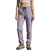 Womens Hiking Pants Water Resistant Quick Dry Sweatpants Elastic Waist UPF 50+ Cargo Lightweight Work Travel Casual