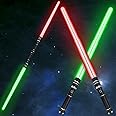 Beyondtrade Lightsabers Toy 12 Colors Doubled-Blade Dueling Swords 2 in 1 Light Sabers with FX Sound for Kids Birthday Gift Halloween Cosplay Christmas Party Present Movie Fans Toys