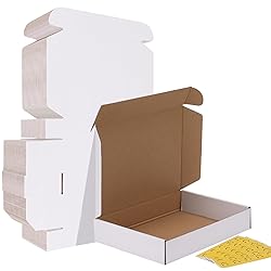 HORLIMER 11x8x2 Shipping Boxes Set of 30, White