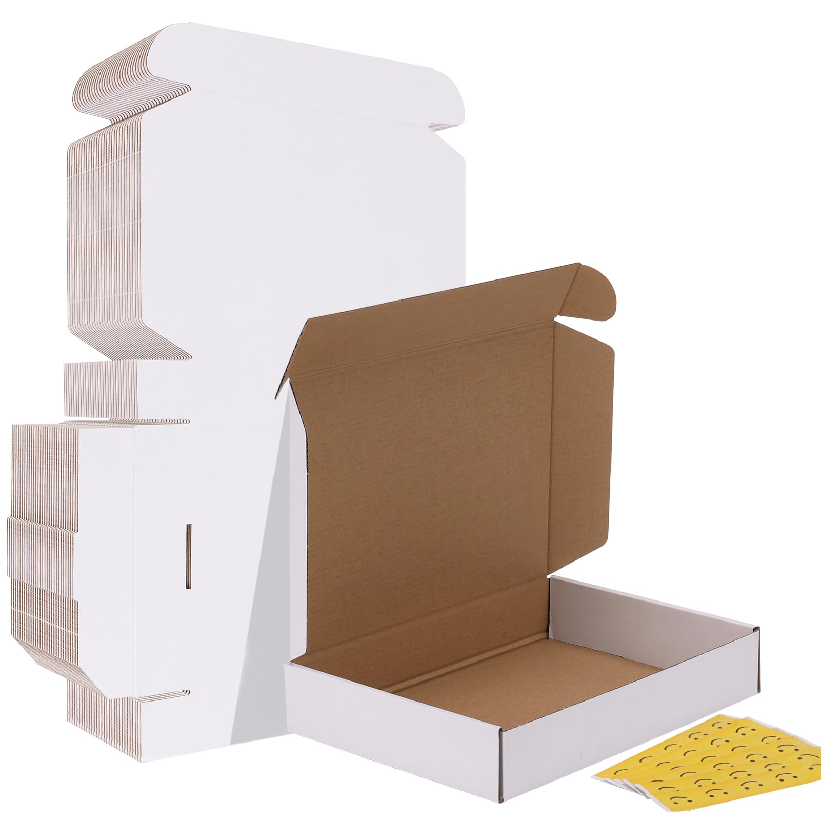 HORLIMER 11x8x2 Shipping Boxes Set of 30, White