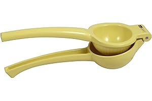 Amco 8.8" Citrus Squeezer | Aluminum | Yellow | Dishwasher Safe | Comfortable Juicing for Strain-Free Experience | Kitchen Gadget for Juicing Lemons or Oranges