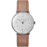 JUNGHANS Max Bill Handaufzug Hand-Winding Sapphire Crystal Beige Leather Watch 027/3701.02