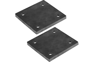 eoere 2 PCS 6" x 6" Heavy Duty Hot Rolled Steel Sheet, 5/16" Thickness Backing Base Plate, Square Metal Plate for Jack