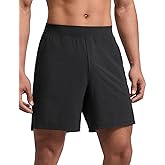 CRZ YOGA Linerless Split Training Shorts 7" | Weightless, Quick Dry, Ultra Soft, Flat-Waistband, Pockets, for Men