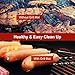 WINSEE Grill Mat Set of 5 Non-Stick BBQ Grill Baking Mats Cooking Mats FDA-Approved PFOA Free Reusable and Easy to Clean 15.75 X 13 Inch Black