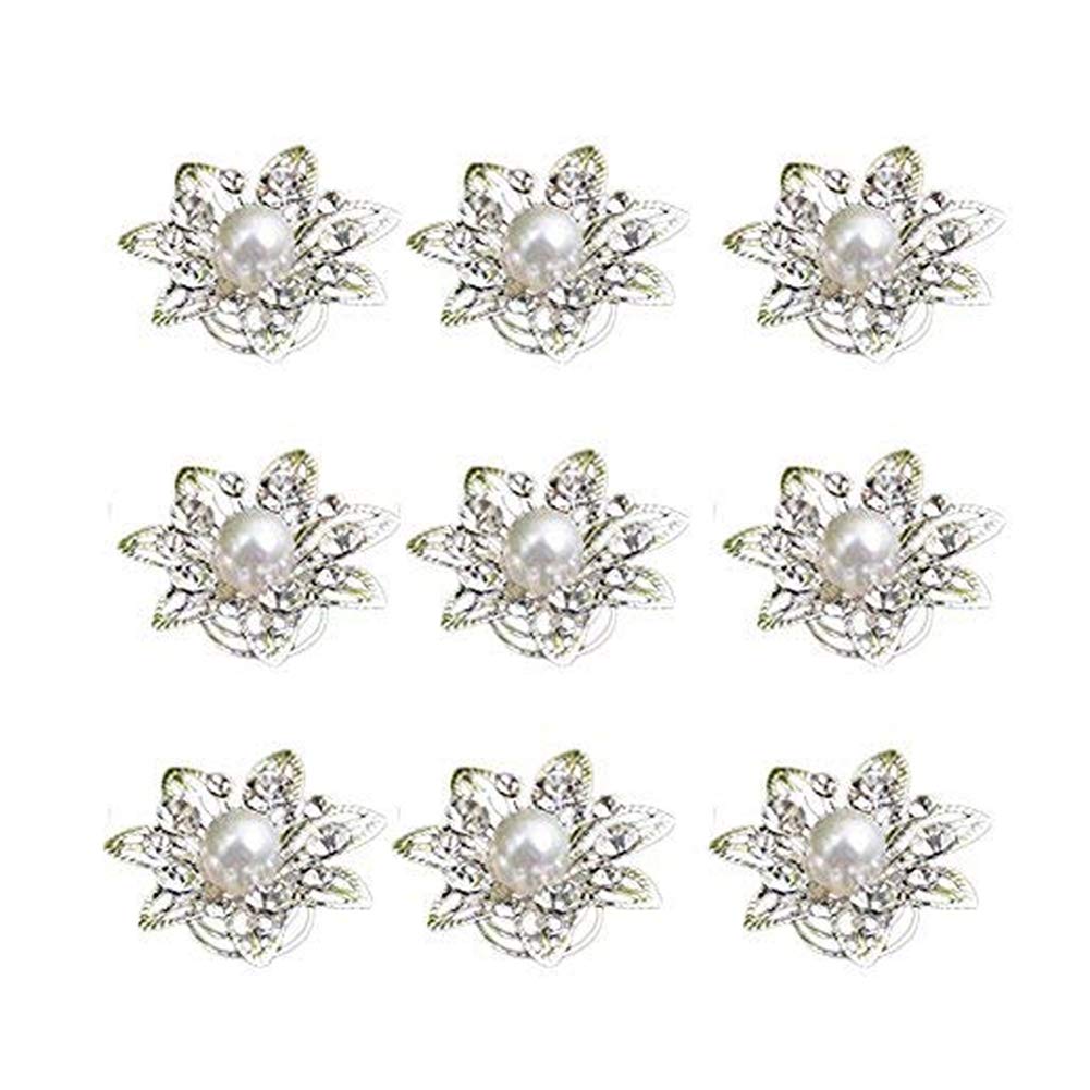 Amazon Com Yantu 12 Pcs Women Flower Hair Pin Crystal Hair Pins