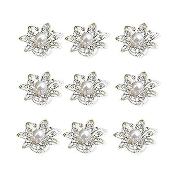Amazon Com Yantu 12 Pcs Women Flower Hair Pin Crystal Hair Pins