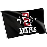 Desert Cactus San Diego State University SDSU Flag - 3 x 5 Feet Aztecs Banner, Indoor/Outdoor Durable Fabric, 100% Polyester Design (Style 8)