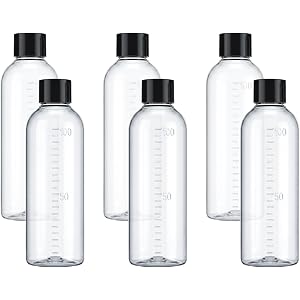 6 Pcs Travel Containers Plastic Travel Bottles 3.4 oz Travels Size Mouthwash Bottles Refillable Travel-Bottle Travels Toiletr