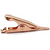 Pack of 50 Micro Toothless Flat Alligator Test Copper Clips Prototyping Soldering Heat Sinks Microscopic Tip 5amp Small Crocodile Teaching Tools Testing Welding Wires Charging Clamp