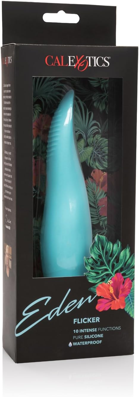 Eden Flicker Clitoral Stimulator 10 Function Waterproof, Blue - Image 3