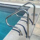 YERT 3-Bend Pool Hand Rail, Stainless Steel Safety Grab Ladder, Silver view 3