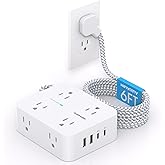 PD 30W USB C Power Bar Surge Protecor, HANYCONY 8 Outlets 4 USB(2 USB C Ports), 1080J Desk Charging Station for Multiple Devi