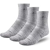People Socks Compression Short Crew Athletic Merino Wool Running Socks, Made in USA, 3 Pairs
