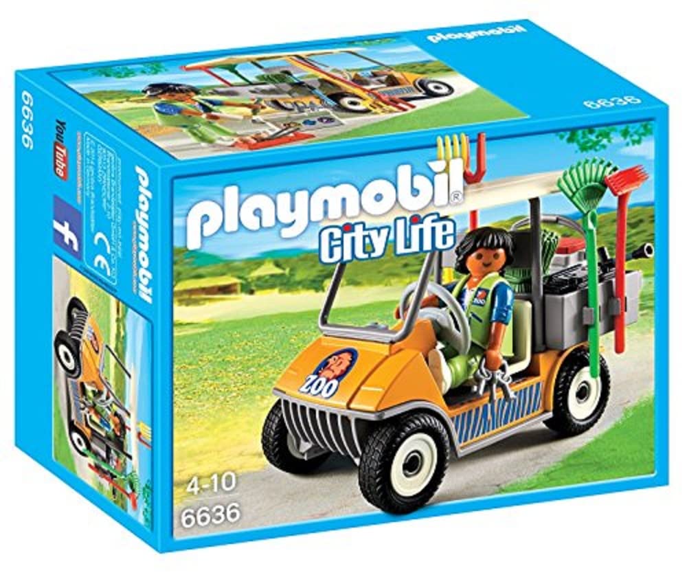 Playmobil 6636 City Life Zookeeper's Cart, Fun Imaginative Role-Play, PlaySets Suitable for Children Ages 4+