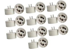 Generic 10 Pieces MR16 to Gu10 Lamp Base Converter Replacement Conversion Tool Light Base Adapter Light Sockets Lamp Holder F