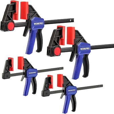 WORKPRO 4-Piece Clamps for Woodworking 120 mm 150 mm Bar Clamps