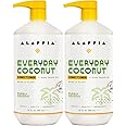 Alaffia Everyday Coconut Conditioner 2-Pack – Moisturizing Coconut Oil & Ginger Extract, Normal to Dry Hair, Curly Styles, 32 Oz Ea