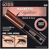 KISS Magnetic Eyeliner, Black, 0.16 Ounce, Smudge Proof, Biotin Infused, Free of Synthetic Fragrances, Dyes, Parabens, Petrochemicals, And Formaldehyde with Precision Tip Brush