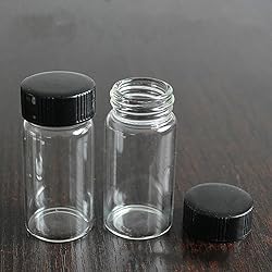 UUYYEO 10 Pcs 20ml Clear Glass Bottles Reagent