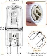 BROTOU G9 25W Halogen Bulbs 230V 500LM 2700K Warm White 12 Pack Dimmable view 3
