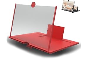 Screen Magnifier for Smartphone, 3D HD Mobile Phone Screen Amplifier, with Foldable Stand, Anti-Blue Ray Eye Protection, Suit