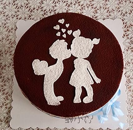 Buy 3 Inch Lover Wedding Stencil Template Cake Tiramisu Stencil Sieve The Icing Sugar Biscuit Printing Mold Online At Low Prices In India Amazon In