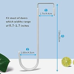 FYY Over The Door Hooks - 4 Pack Upgraded Long Door