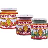 Inca's Food Mixed Sampler - Aji Amarillo, Aji Panca, and Huacatay - (3) 7.5 Oz Jars