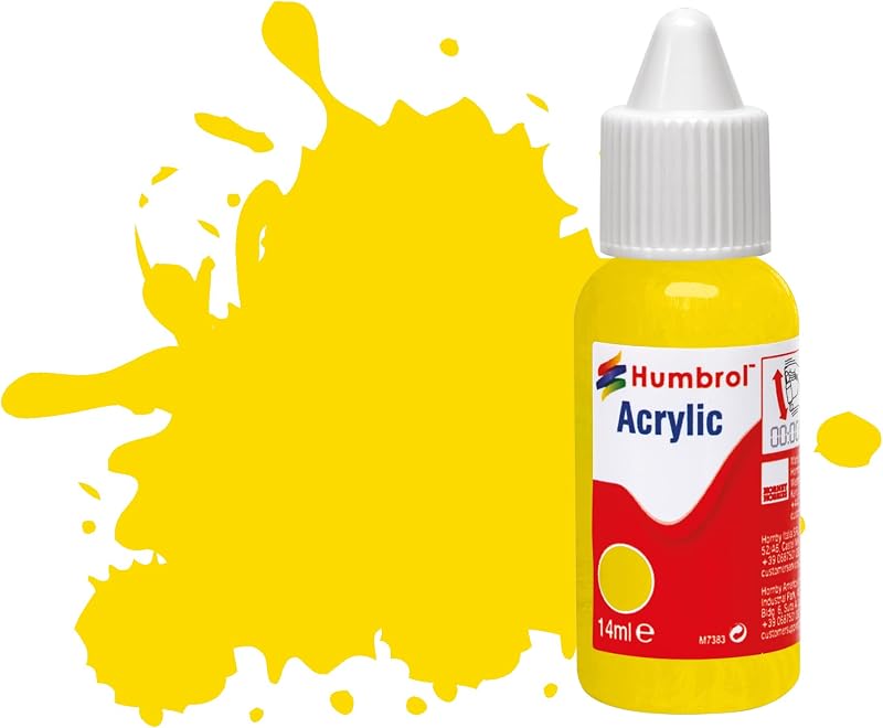 Humbrol No.69 Yellow Gloss Acrylic Paint 14ml DB0069