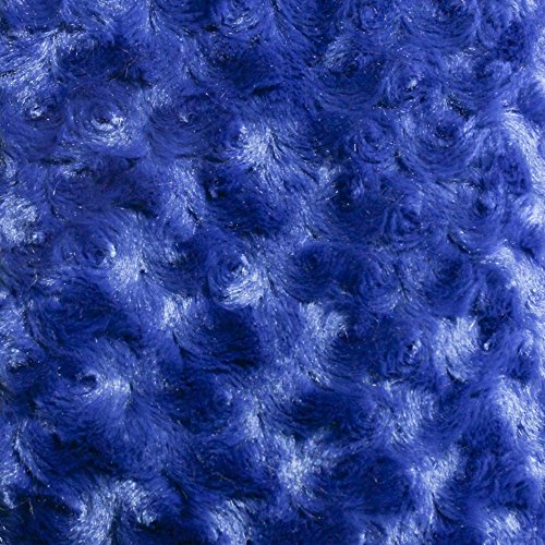 Royal Blue Minky Rosebud Fabric, 60â€ Inches Wide â€“ Sold By The Yard (FB)