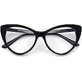 SA106 Classic Womens Gothic Clear Lens Cat Eye Glasses
