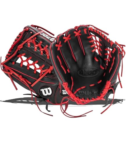 Gant De Baseball Wilson A500 12,5" - Pour Droitier, En Cuir Marron - Occasion Fonctionnel