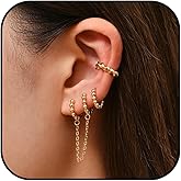 SLOONG Dainty Earrings Set Hypoallergenic Gold Hoops for Women Small Hoop Earrings for Multiple Piercing Huggie Earring Sets
