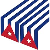 2PCS Cuba Flag Theme Table Runner Decorations, Havana Nights Cuban Themed Birthday Party Supplies Favors Tablecloth 12x72 Inch Table Cover