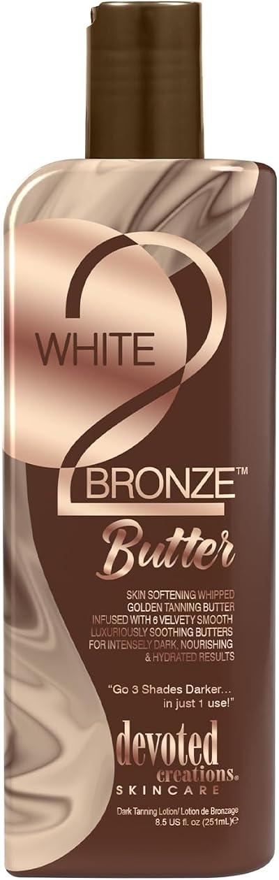 Devoted Creations White 2 Bronze Butter Tanning Lotion 251ml Dark Tan Bronzer