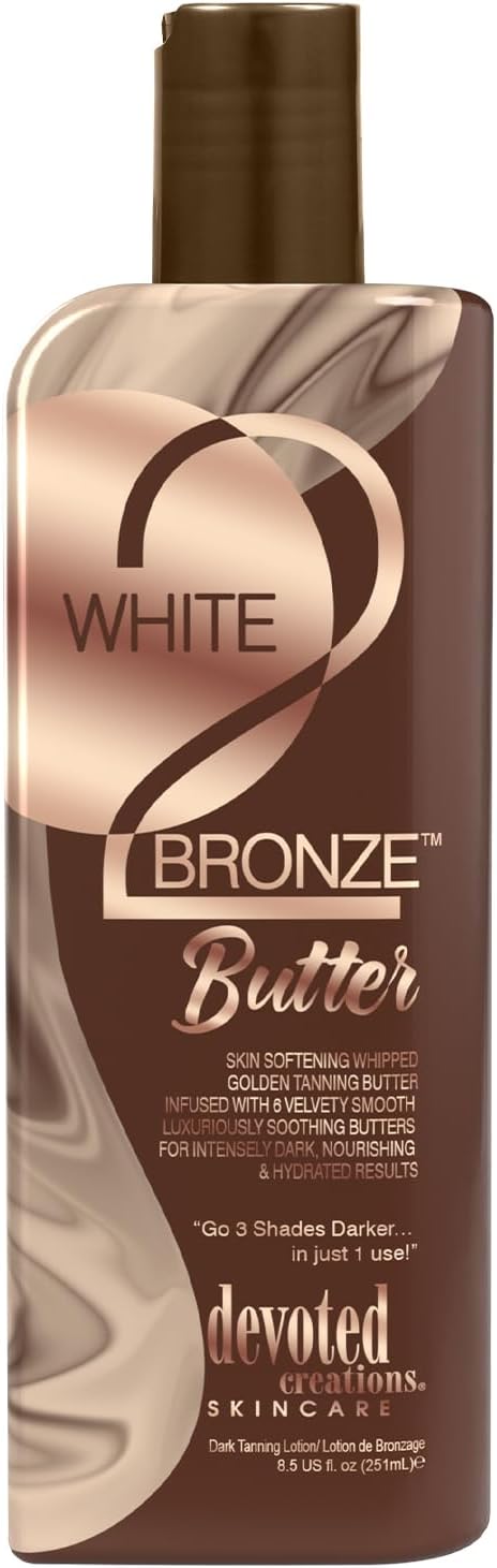 Devoted Creations White 2 Bronze Butter Tanning Lotion 251ml Dark Tan Bronzer
