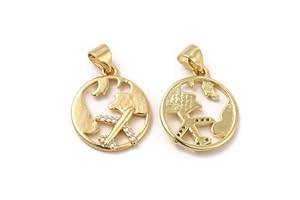 KitBeads 10pcs Cubic Zirconia Earth Charms Clear 18K Gold Plated Airplane Charms CZ Plane Map Travel Charms for Jewelry Making Bracelets Bulk