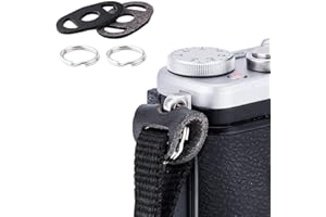 Camera Strap Eyelet Lug Split O Ring Adapter & Leather Cover for Nikon ZFC Z fc Sony ZV-E10 A6600 A6500 A6400 A6300 A6100 A60