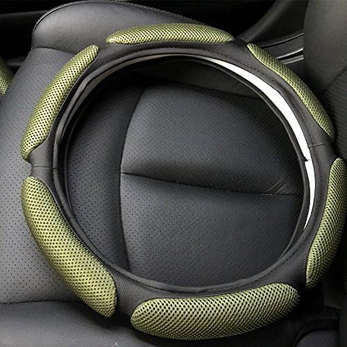 Rayauto Steering Wheel Cover -Odorless, Cooler Hands In Summer, Warmer Hands In Winter (Green)